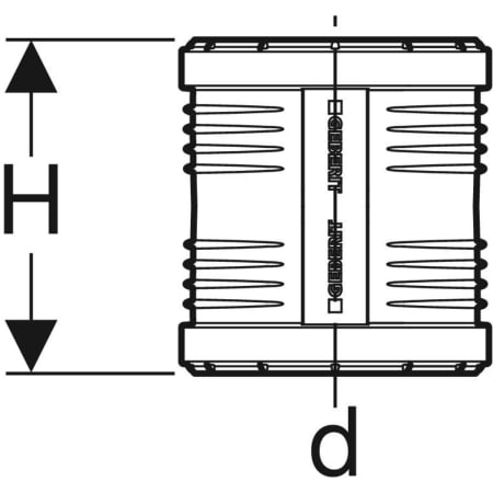 390.117.14.1 Муфта надвижная Geberit Silent-PP Geberit  - Вид №2