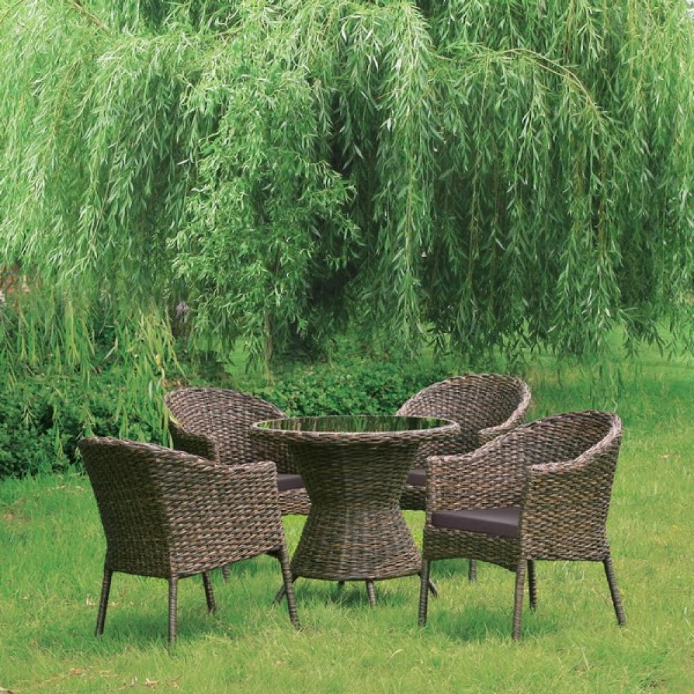 RT-A52 Brown 4Pcs Комплект плетеной мебели Afina 