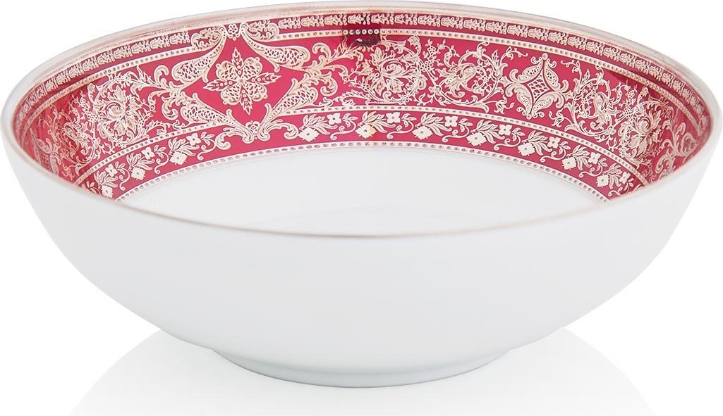 10571300 Haviland Салатник индивидуальный 250мл "Матиньон" (вишневый, платиновый декор) Фарфор, Керамика 
