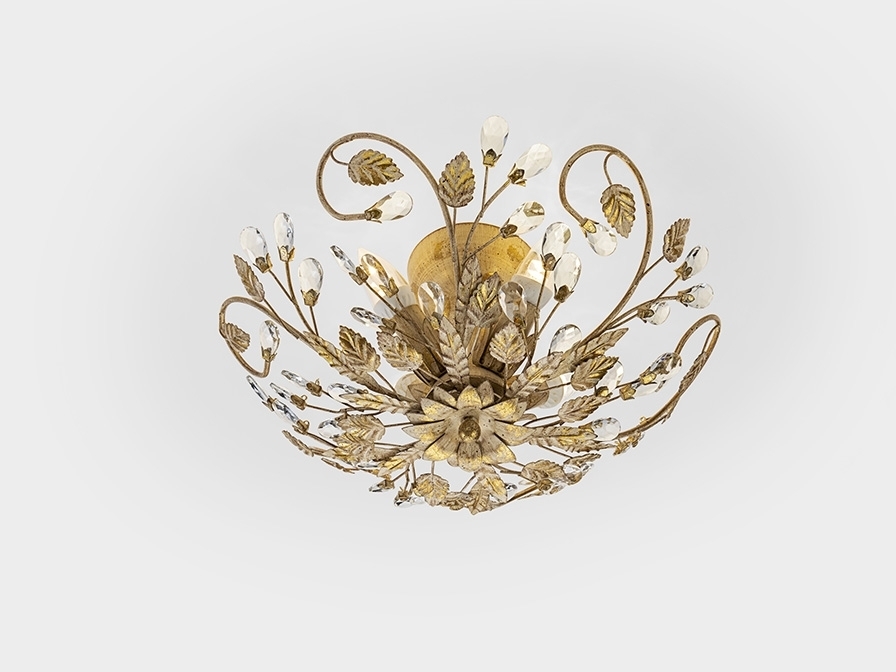 033700 Потолочный светильник 4L слоновая кость/золото Schuller Verdi