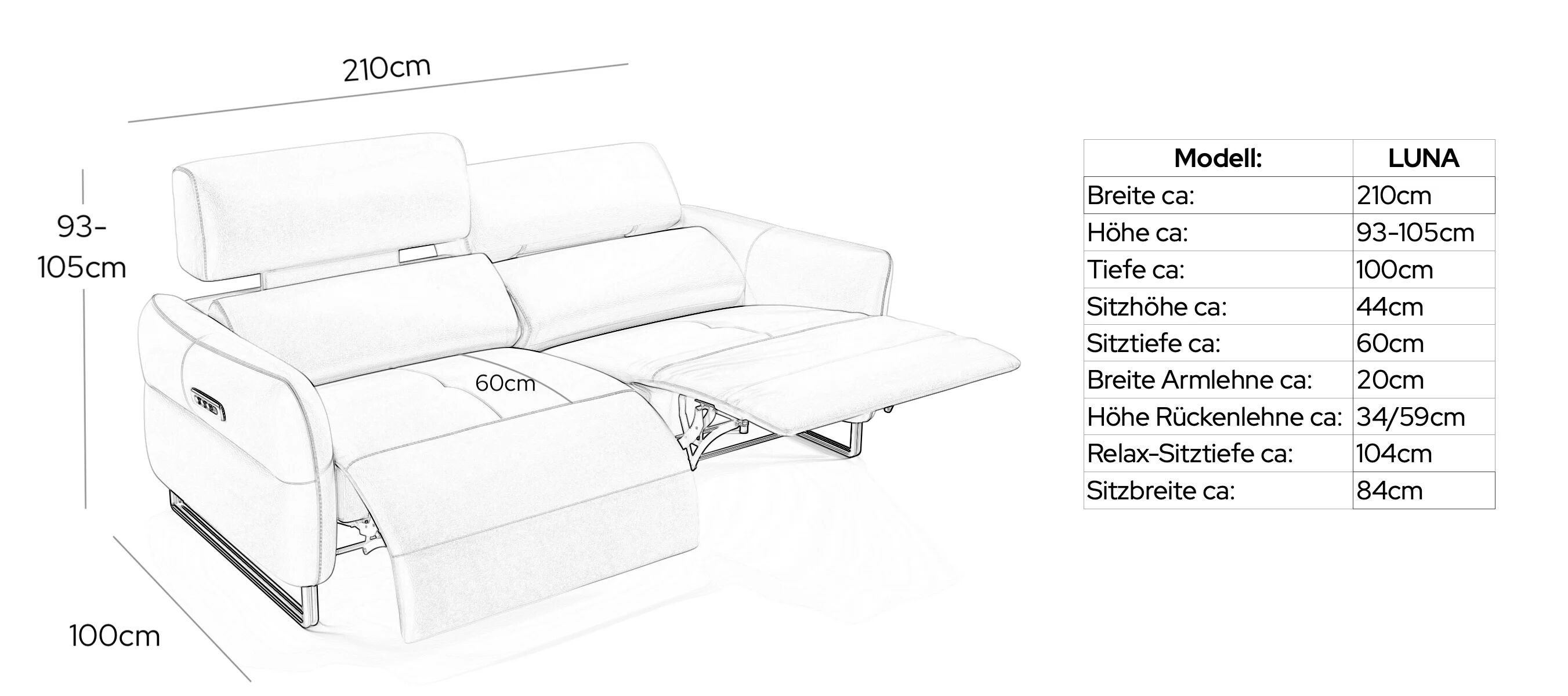 3-местный кожаный диван Sofanella Luna ARCH-00152262 - Вид №6