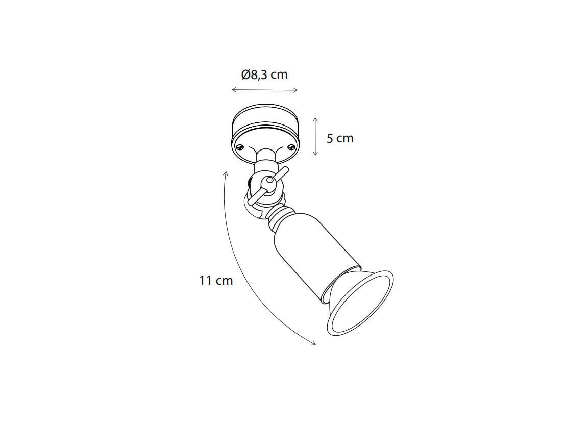 Поворотный латунный прожектор Authentage Lighting FISTON ON ROUND BASE ARCH-00114261 - Вид №1