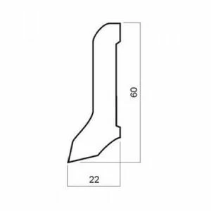 Плинтус La San Marco Profili Американский Шпонированный Орех 2500х60 мм.