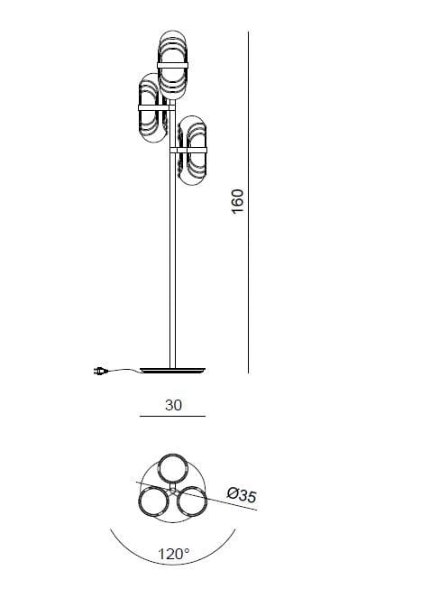 Напольная лампа из дутого стекла Visionnaire Floro ARCH-00032068 - Вид №2