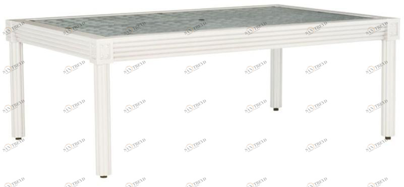 JANUS et Cie Прямоугольный журнальный столик из алюминия и стекла Quadratl sun-id-1347324