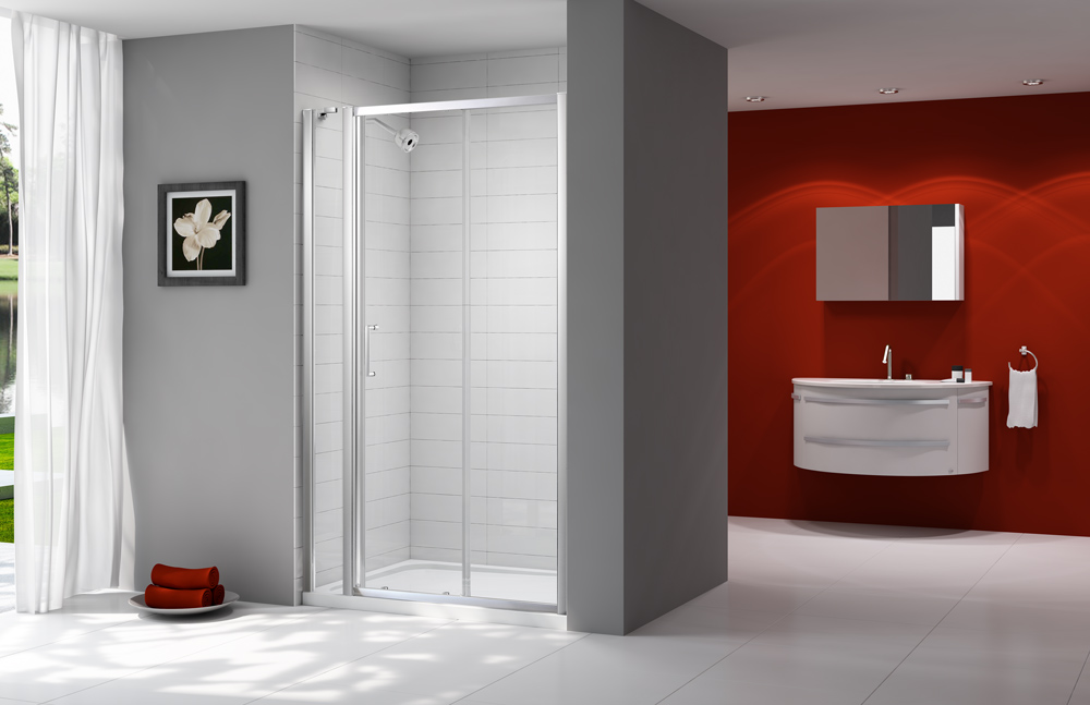 Дверь душевая для установки с боковой панелью A0304C0 Merlyn Ionic Хромированный  - Вид №2