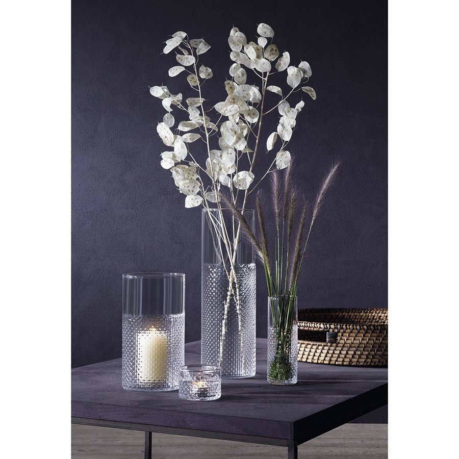 Ваза стеклянная прозрачная 25 см Wicker LSA INTERNATIONAL - 00-3894923 Прозрачный  - Вид №2