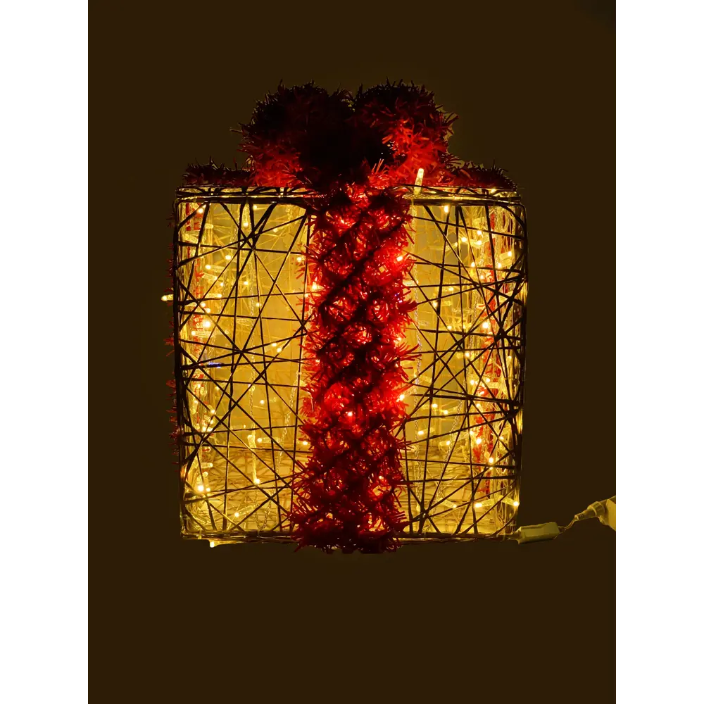 Электрическая светящиеся фигура Подарок 200 LED 80x80x80 см теплый белый свет 86164007 STLM-2129871 AJURIO  - Вид №2