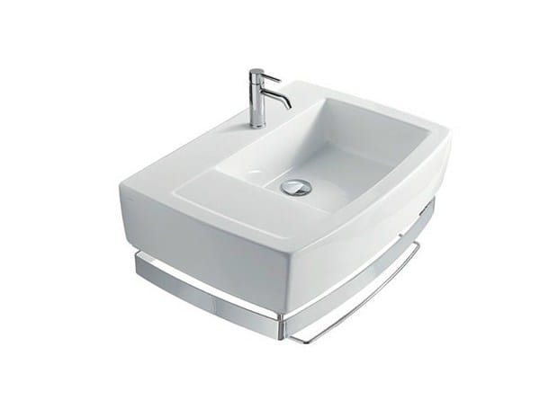 Керамическая прямоугольная раковина с держателем для полотенец Galassia SA.02 ARCH-00000010