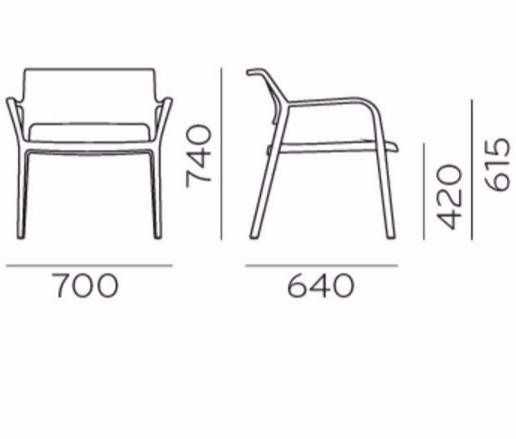 Pedrali Штабелируемое кресло из полипропилена с подлокотниками Ara sun-id-1371517 - Вид №12