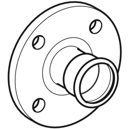 GEBERIT 23758 Фланец Geberit Mapress из углеродистой стали, PN 10/16, с прессовым соединением  - Вид №1