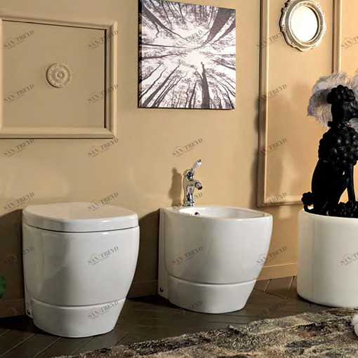 CERWVASP Приставной унитаз напольный Белый Eurodesign WIND Италия