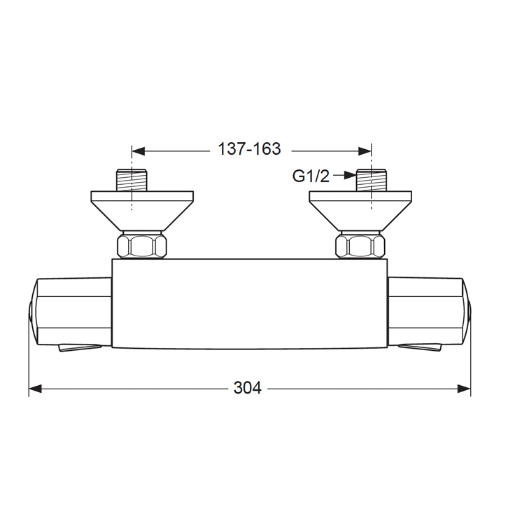 A6193AA Термостатический смеситель для душа VIDIMA V-STYLE - Вид №1