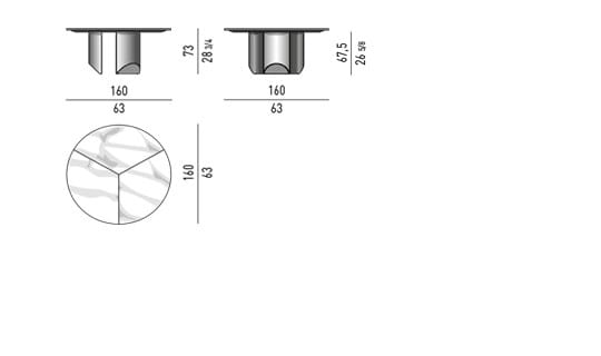 Круглый мраморный стол для гостиной Minotti Клин ARCH-00083496 - Вид №5