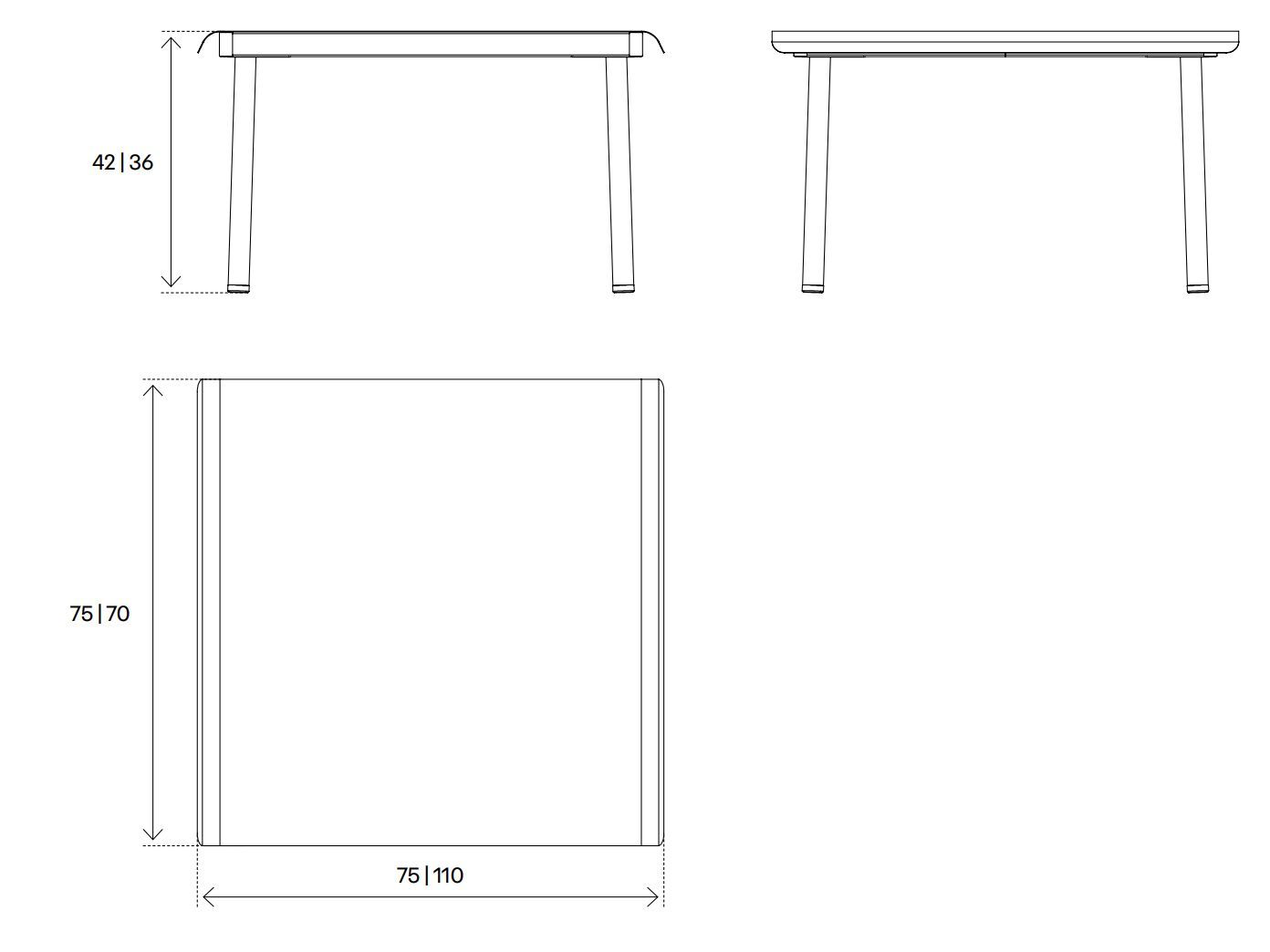 Садовый столик из нержавеющей стали Tolix ARCH-00104419 - Вид №12