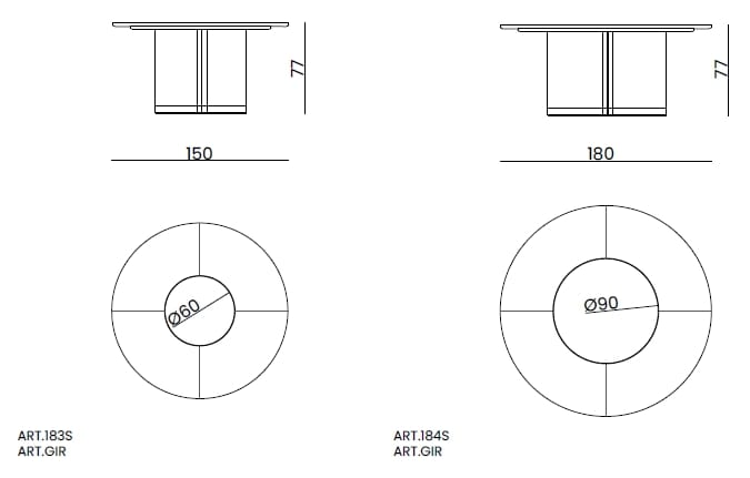 Круглый стол с Lazy Susan Bizzotto Italia Atmosphera ARCH-00076874 - Вид №2