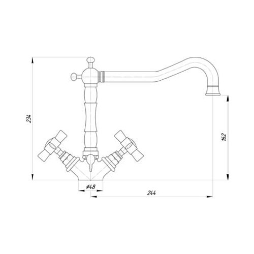 Смеситель MIGLIORE Princeton ML.CUC-851.CR для кухни - хром  - Вид №1