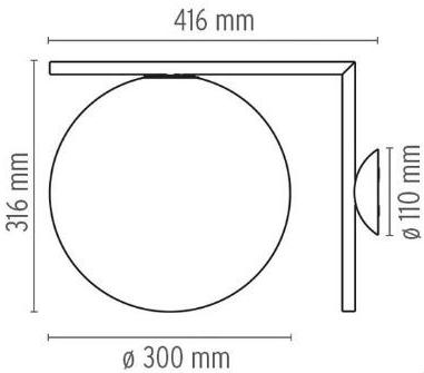 Flos Настенный светильник из опалового стекла Home collection - muro+soffitto F3179059 - Вид №4