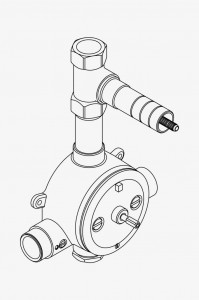 GUTH48 Универсальный термостатический клапан со встроенным клапаном регулировки объема Waterworks