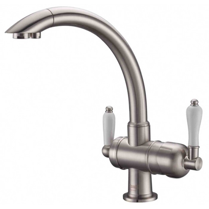 Zorg ZR 327 YF Nickel Смеситель для кухни Zorg 315х215 мм  - Вид №1