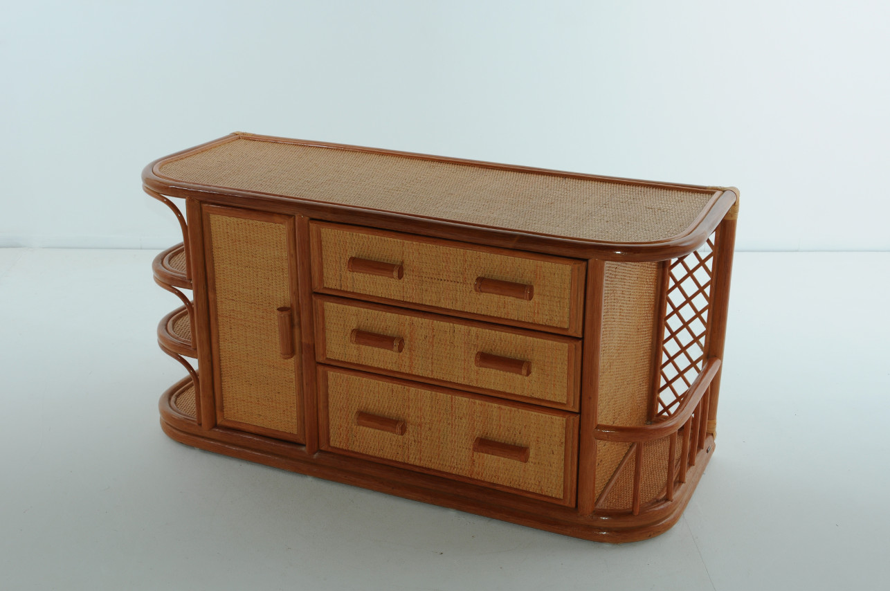 Комод из ротанга коричневый "Коньяк" 08/35 VINOTTI  00-3885294 Коричневый  - Вид №1