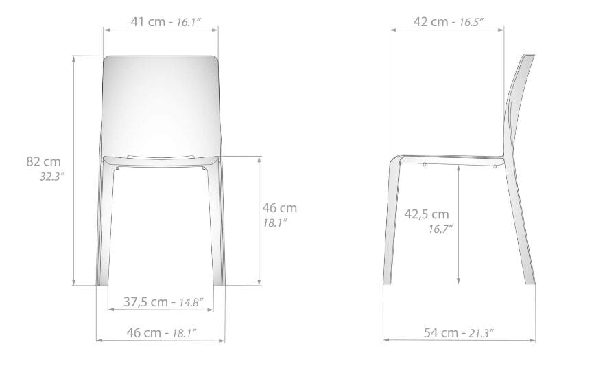 Штабелируемый стул из полипропилена Mobili Fiver EMMA ARCH-00036164 - Вид №63