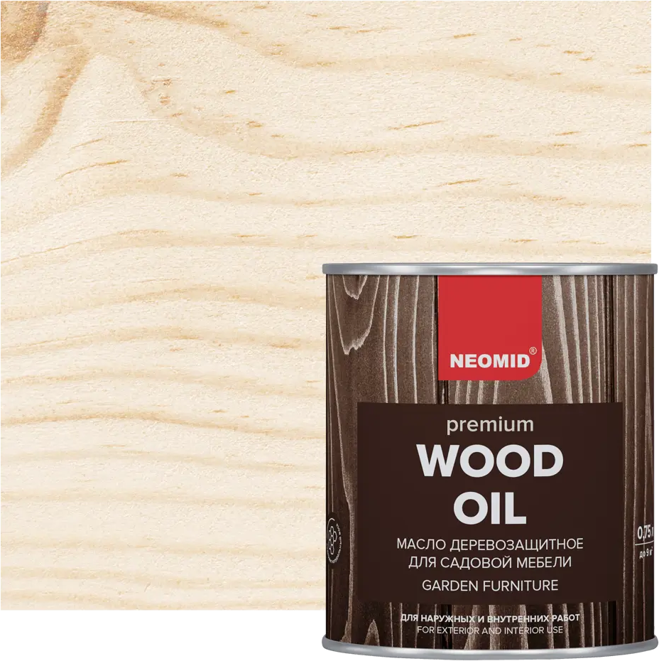 Масло Neomid для защиты садовой мебели и деревянных конструкций 0,75 л 85180741