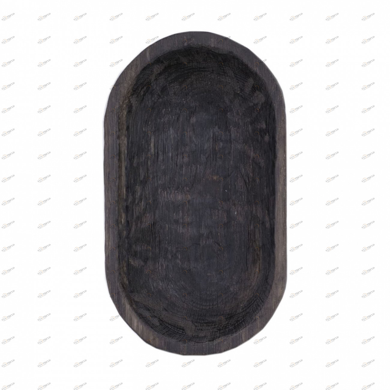 Деревянное блюдо овальное глубокое черное FUGA ECO WOOD 123599 Чёрный 