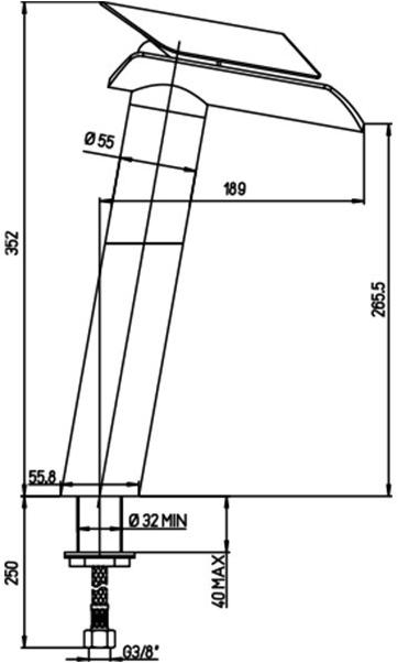 Paini Morgana 73CR205VRLL смеситель для раковины - Вид №2