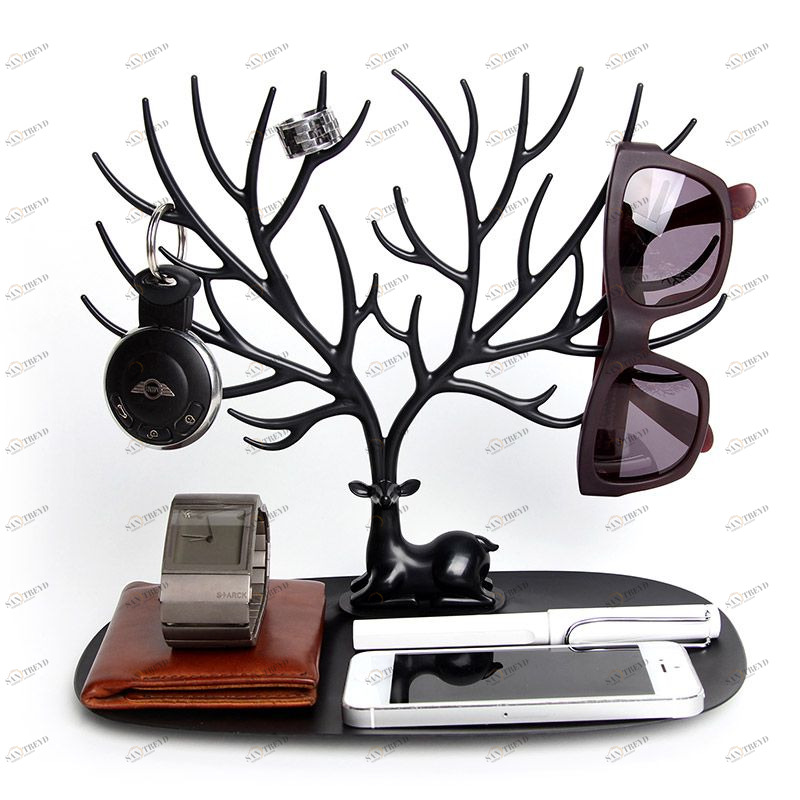 Декоративный органайзер для украшений Deer малый черный Qualy QL10171BK