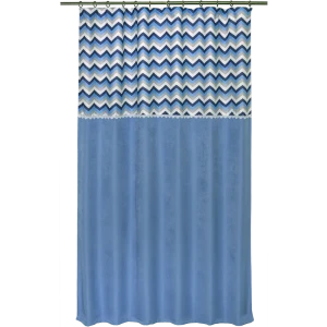 Штора на ленте «Бесконечность» 135х180 см жаккард цвет синий