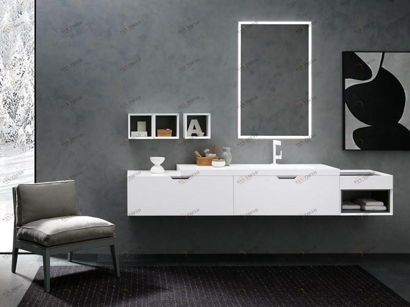 Archeda Тумба под умывальник из лакированной древесины с зеркалом Quaranta5 sun-id-1363302