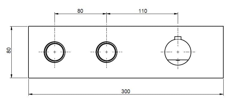 Нержавеющая сталь термостатический встраиваемый смеситель для душа с 3 отверстиями Rubinetterie Frattini Borgia ARCH-00062893 - Вид №1