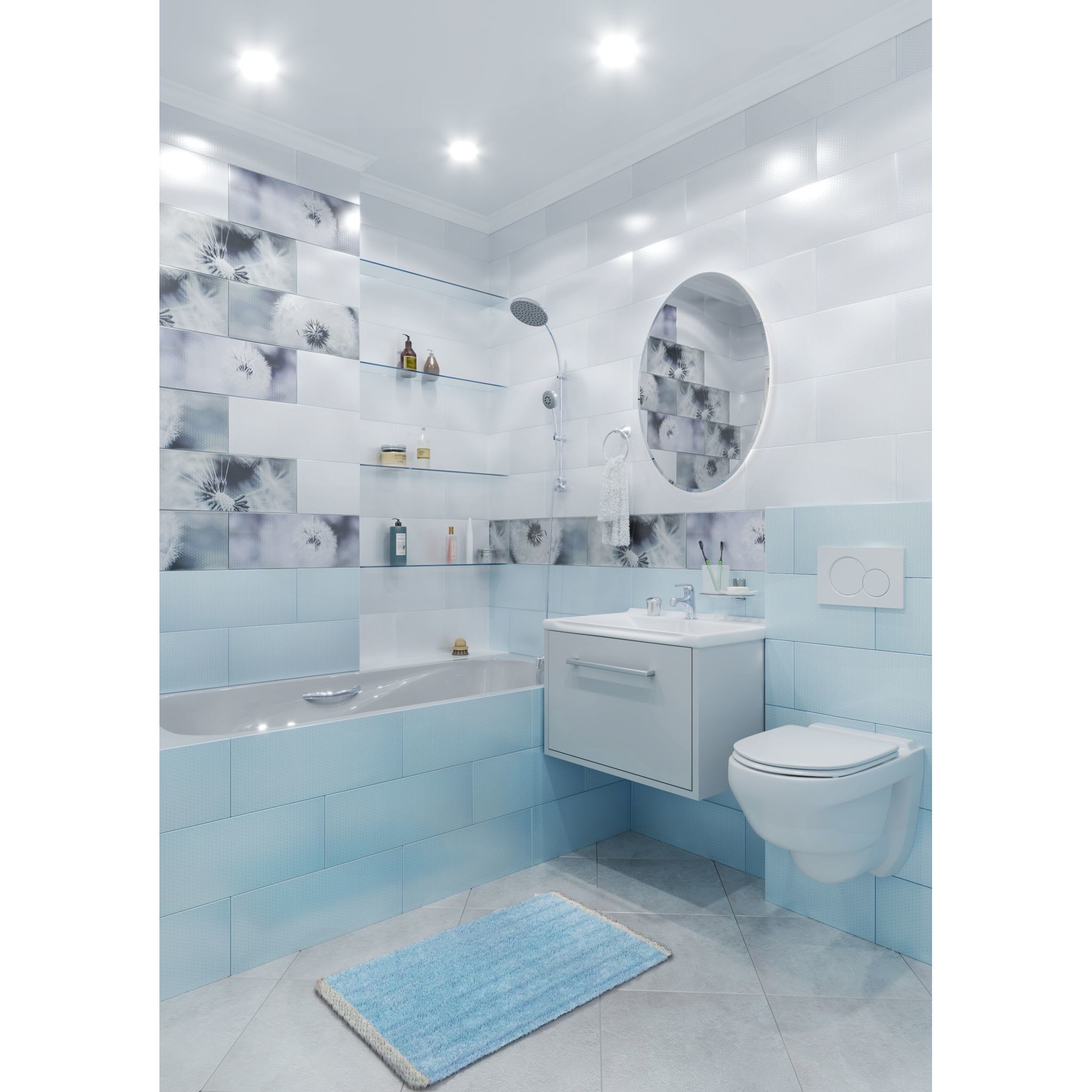 82383409 Плитка настенная «» 7С 50x20 см 1.4 м² цвет белый Концепт Santreyd  - Вид №5