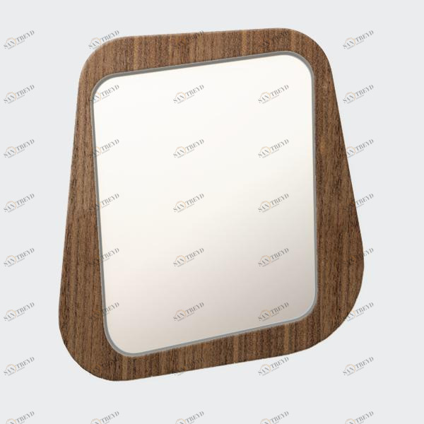 Зеркало настенное малое в темном шпоне светло-серое Woodi WOODI ДИЗАЙНЕРСКИЕ 00-3966388 Серый 