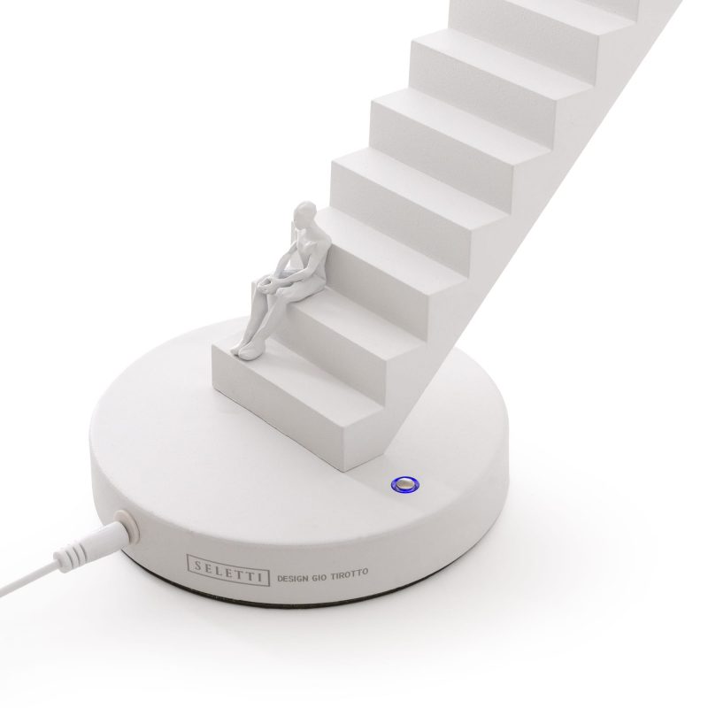 Настольная лампа белая с диммером 37х42 см Verso antracite 01490 WHI SELETTI НЕОБЫЧНЫЕ 00-3882464 Бежевый;белый  - Вид №8