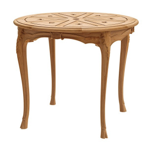 Круглый стол из тикового дерева