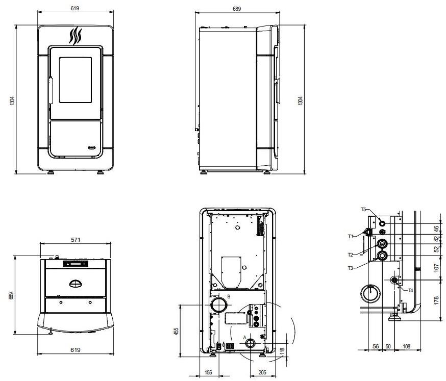 LA NORDICA EXTRAFLAME Термокамин на пеллетах с комплектом санитарной воды в комплекте sun-id-1420603 - Вид №2