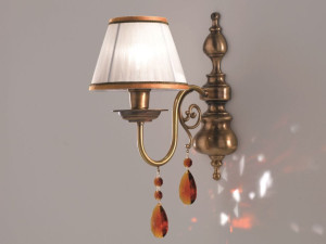 Металлический светодиодный настенный светильник с кристаллами