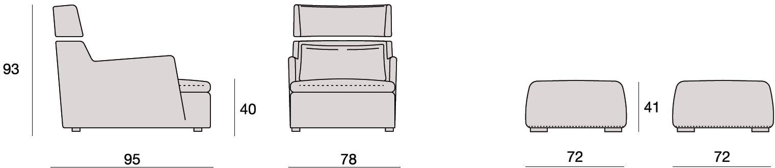 CTS SALOTTI Кресло со съемным чехлом с подлокотниками sun-id-1377031 - Вид №2