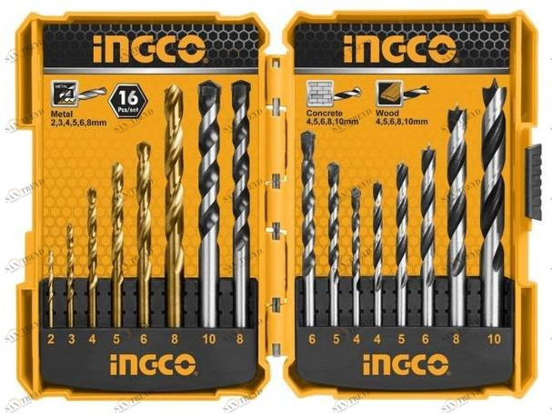 INGCO ITALIA Набор сверл по металлу / стене / дереву sun-id-1365151