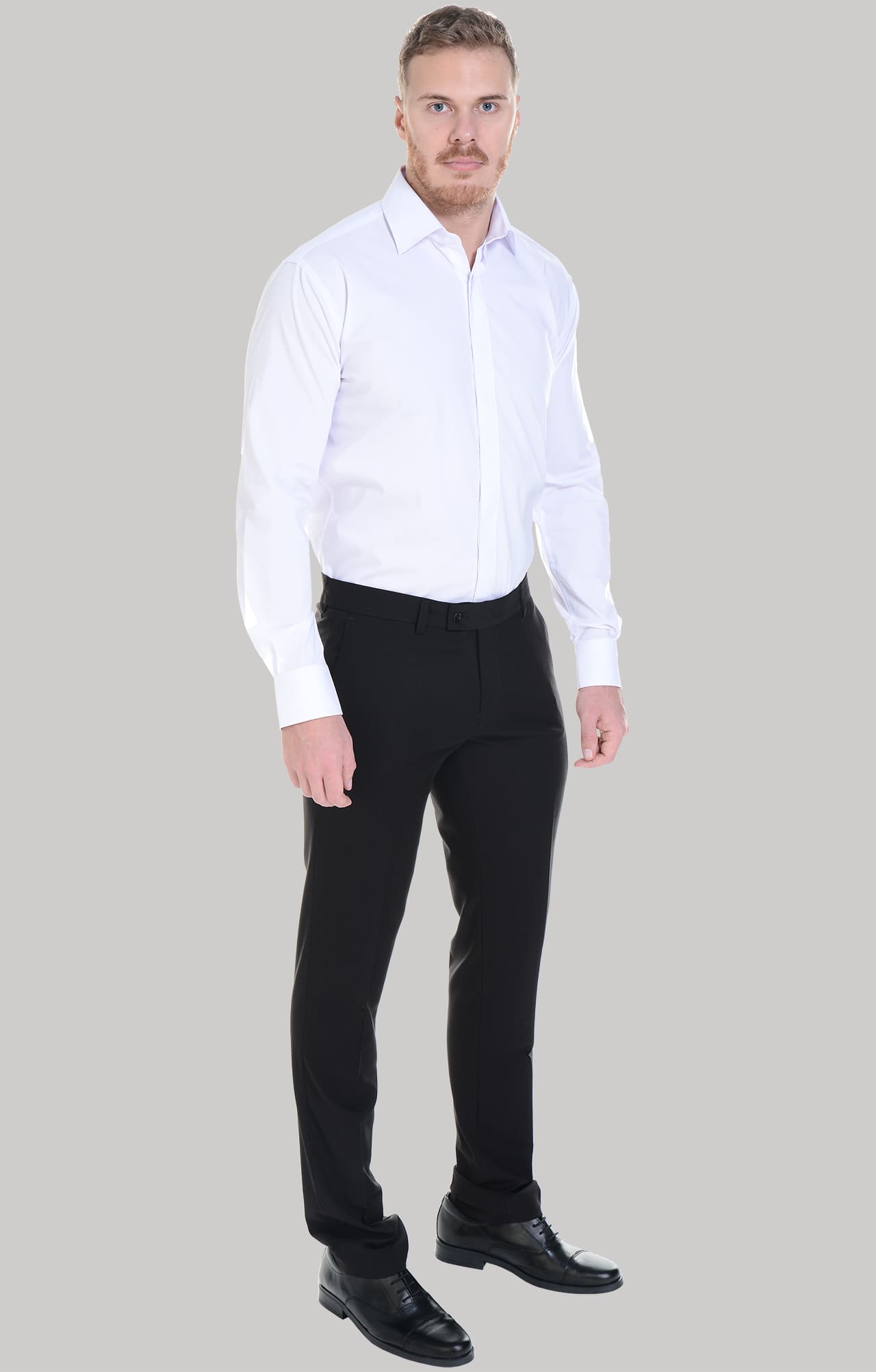 62461 Рубашка мужская  white El-Risto  Корпоративная одежда  размер 39/176-182  - Вид №7