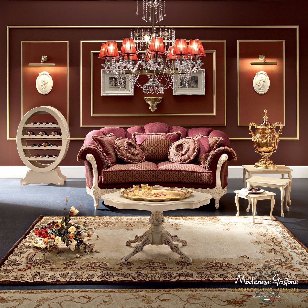 Низкий овальный журнальный столик для гостиной Modenese Luxury Interiors Bella Vita ARCH-00004691 - Вид №1