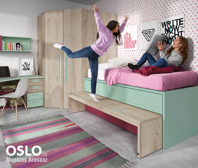 102961 Детская комната с двойной кроватью Ambiente 18 Arasanz Oslo Santreyd - Вид №2