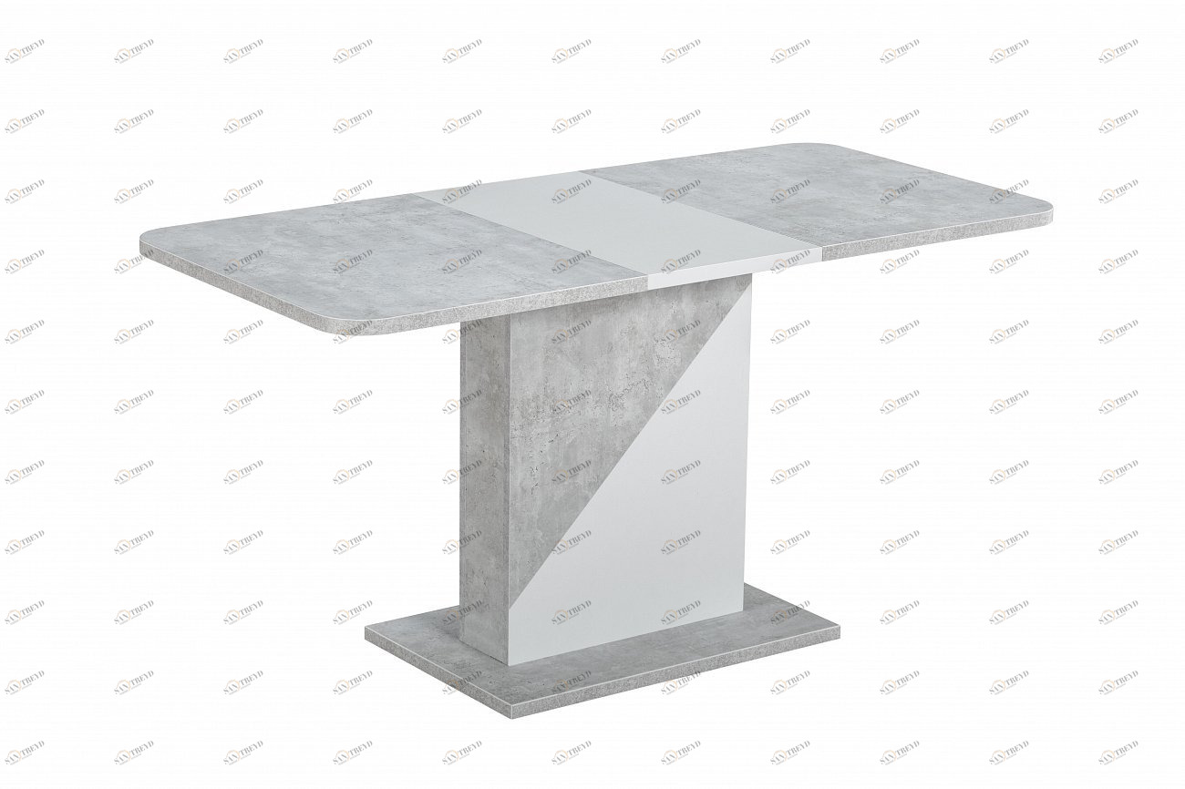 Стол обеденный раздвижной 110-145 см бело-серый Accent STOOL GROUP  00-3958851 Белый;серый 