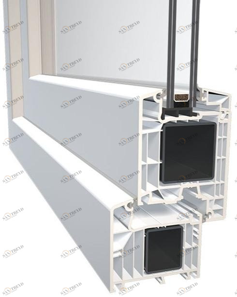 Diquigiovanni Входная дверь ПВХ со стеклянными панелями Dqg 85 smart sun-id-1364962