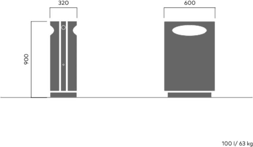 VESTRE Урна из оцинкованной стали с крышкой для улицы Urban sun-id-1420351 - Вид №16