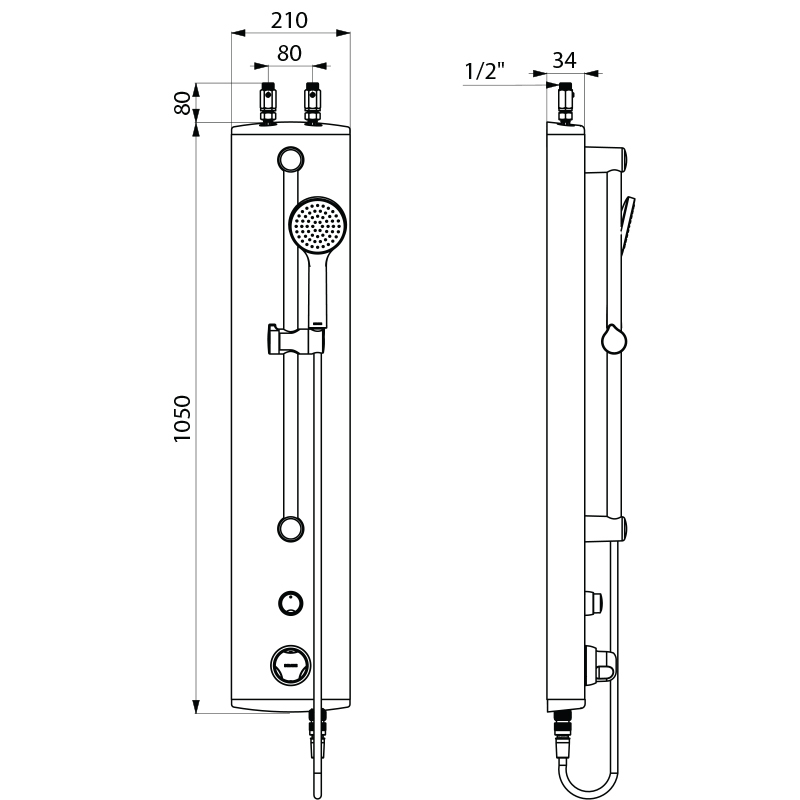 792370 Душевая панель SECURITHERM DELABIE  - Вид №1