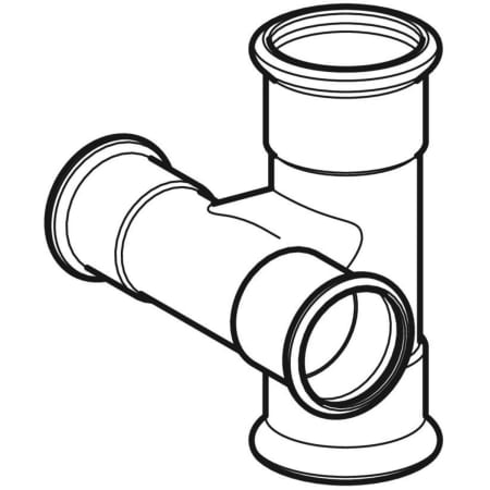 GEBERIT 21512 Крестовина двухплоскостная Geberit Mapress из углеродистой стали, редукционная, с уступом  - Вид №1