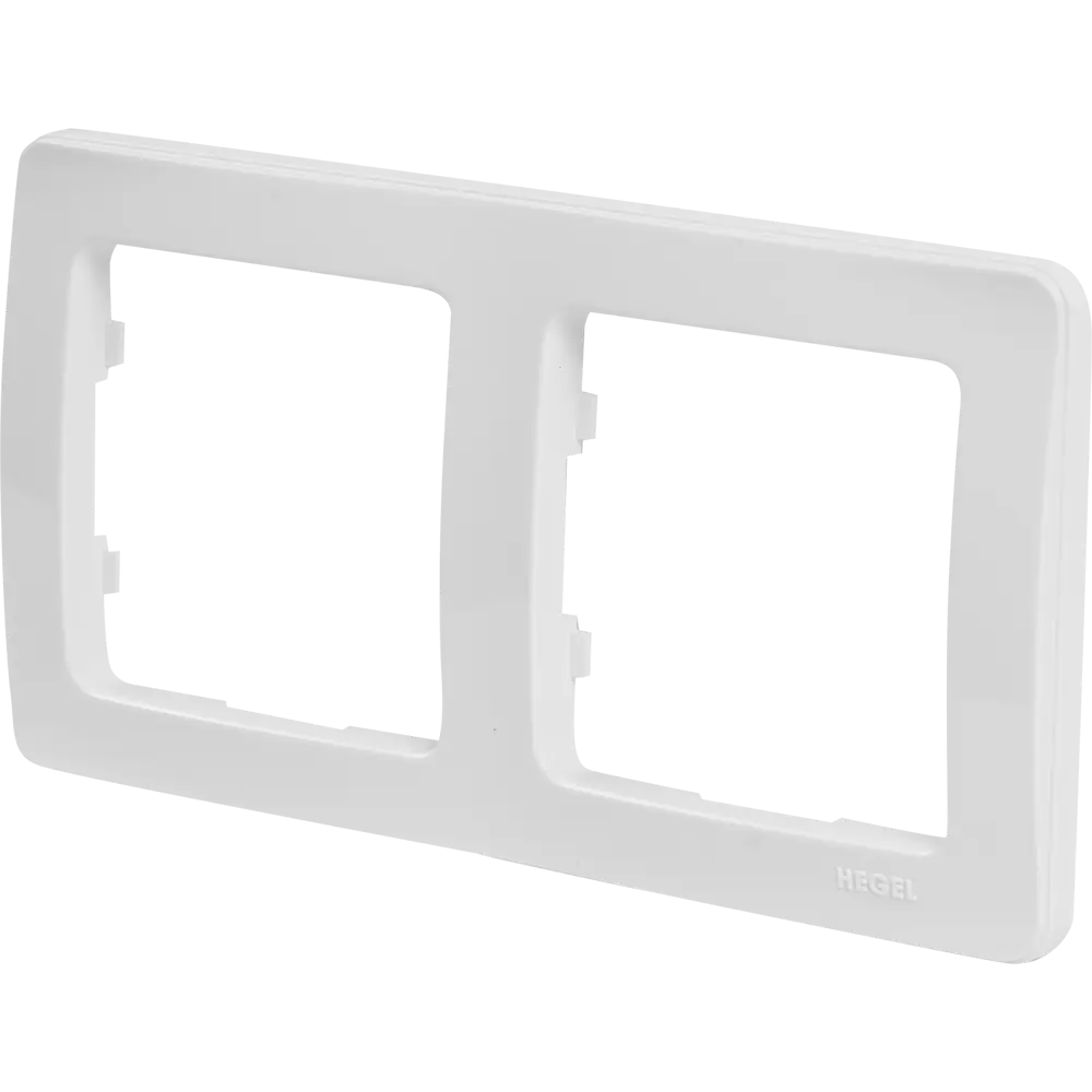 Рамка для розеток и выключателей Hegel Мастер 2 поста цвет белый STLM-2140956